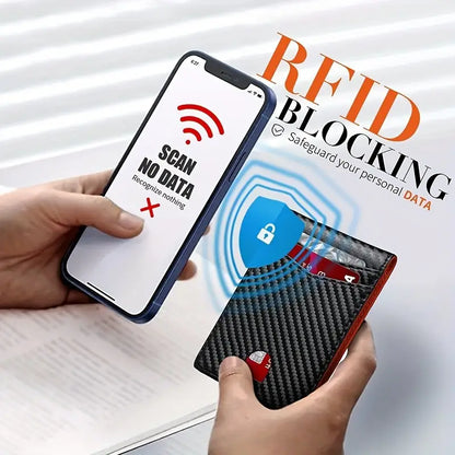 SecureTravel RFID-Guard Slim Pocket Wallet in Carbon Finish | ribuella