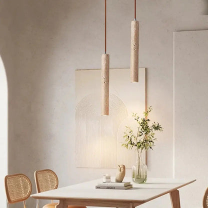 Travertine Pendant Lighting – Wabi-Sabi Design, 3000 K Warm Glow | ribuella
