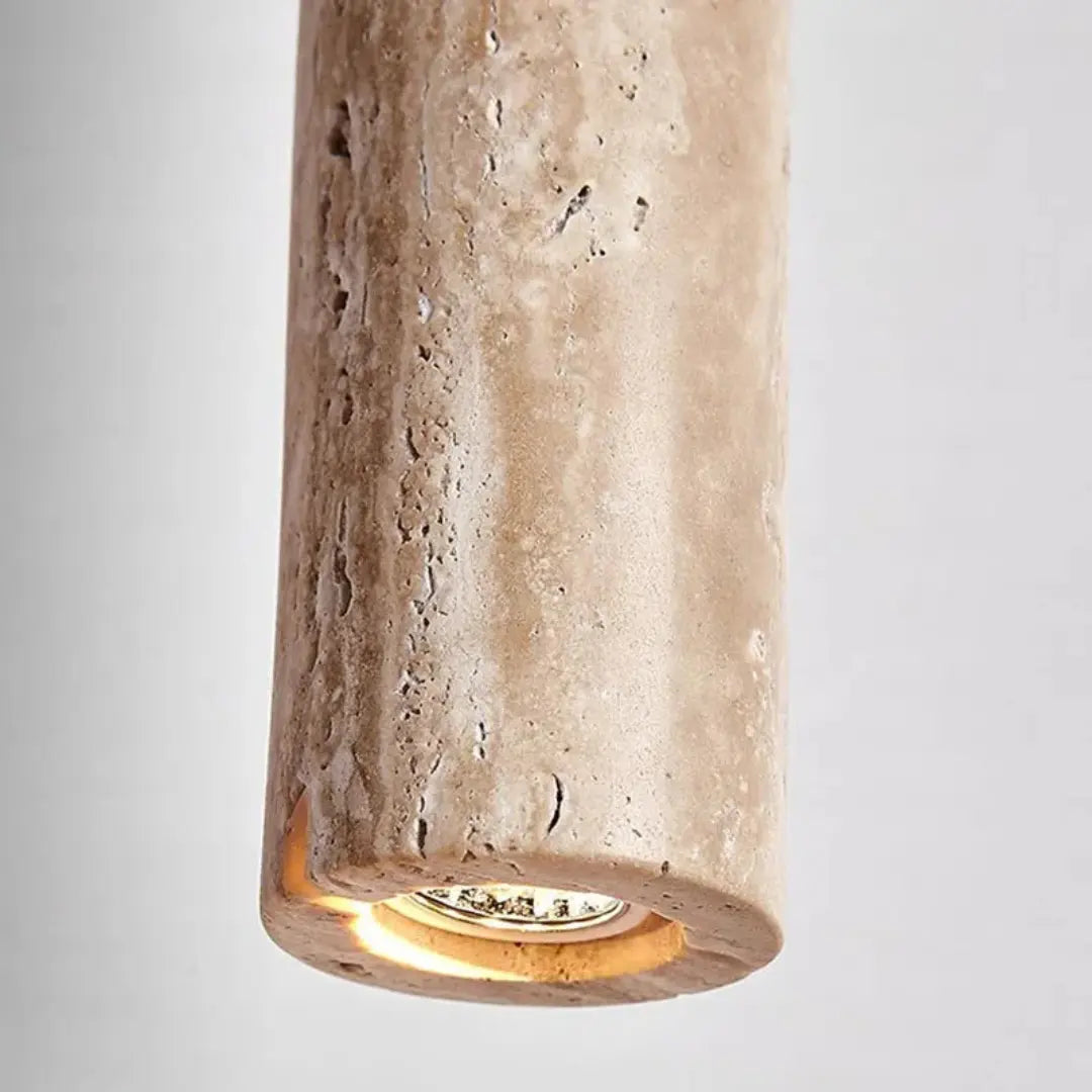 Travertine Pendant Lighting – Wabi-Sabi Design, 3000 K Warm Glow | ribuella
