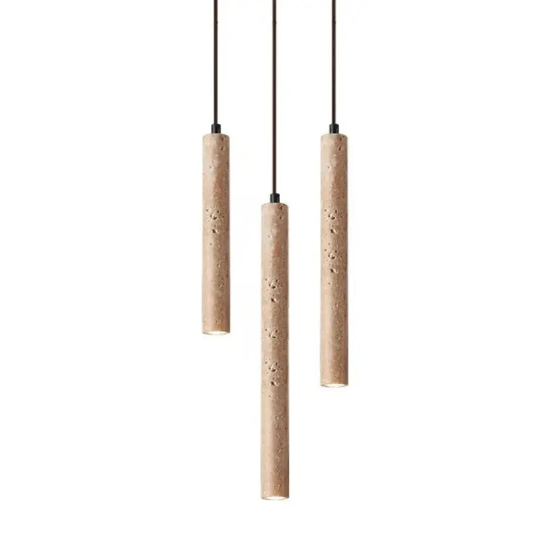 Travertine Pendant Lighting – Wabi-Sabi Design, 3000 K Warm Glow | ribuella