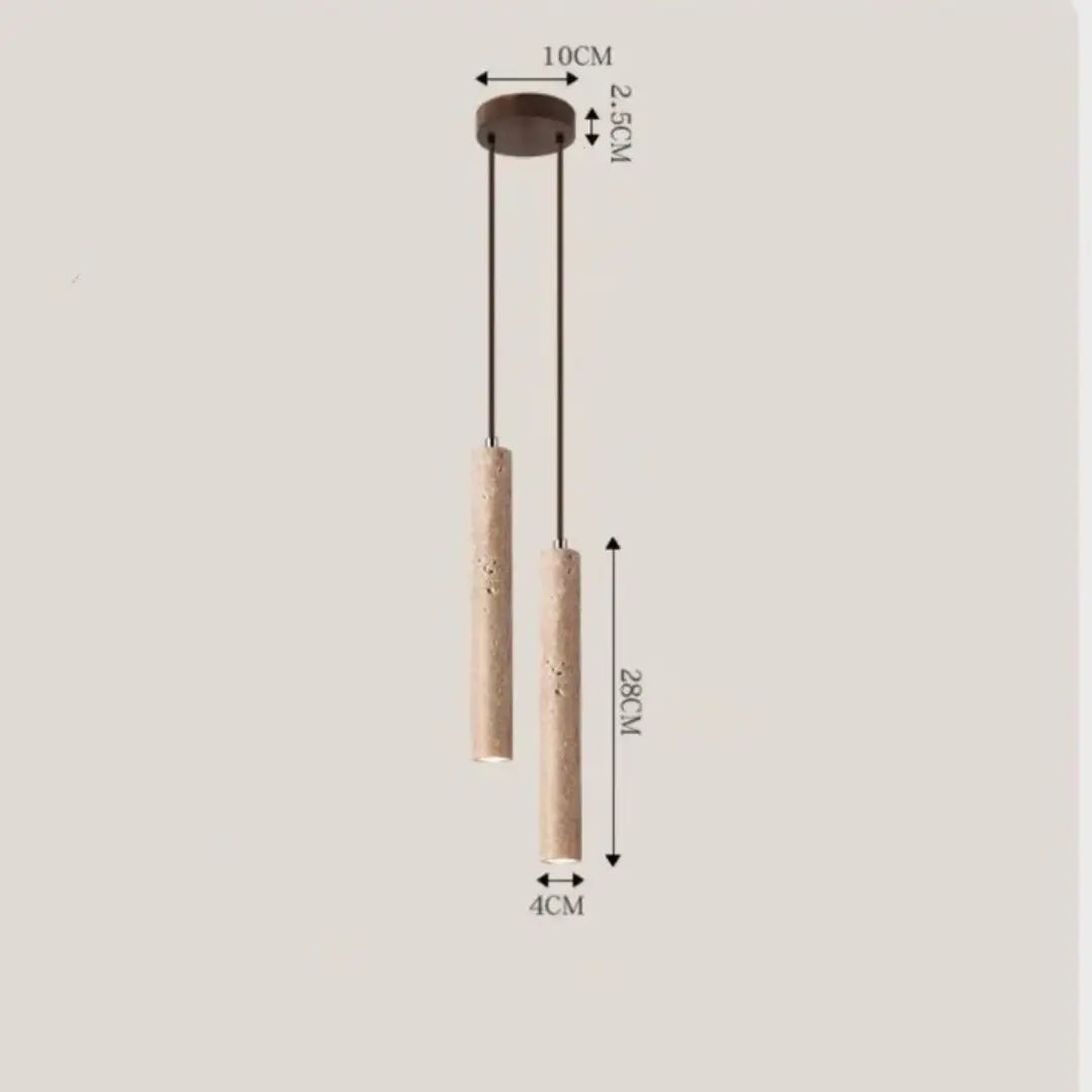 Travertine Pendant Lighting – Wabi-Sabi Design, 3000 K Warm Glow | ribuella
