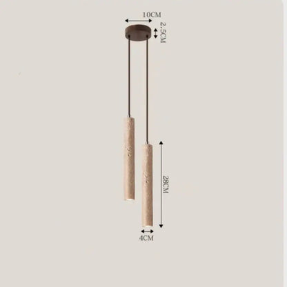 Travertine Pendant Lighting – Wabi-Sabi Design, 3000 K Warm Glow | ribuella