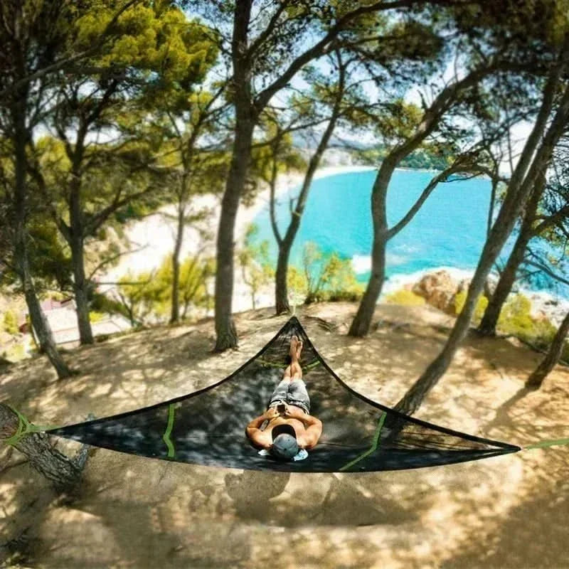 Triangle Hammock Bed for Multiple People – Portable Outdoor Design | ribuella