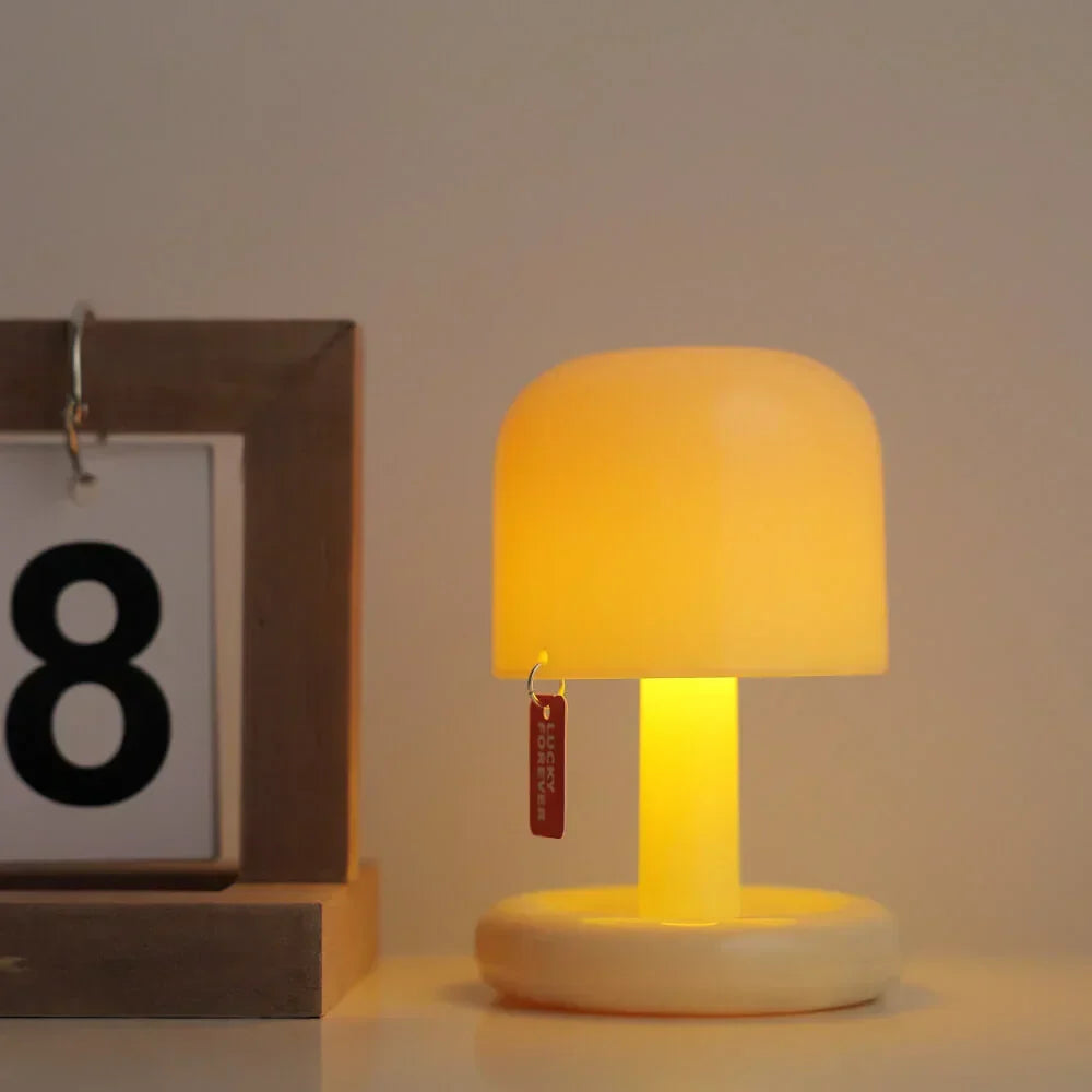 Przenośna bezprzewodowa lampa stołowa - kompaktowe nastrojowe światło