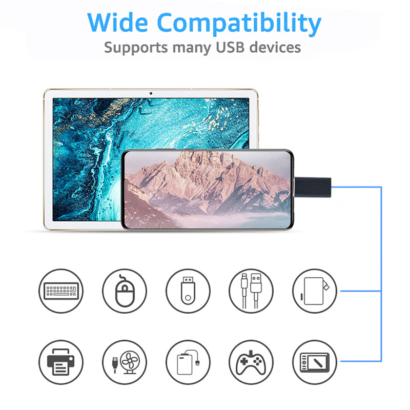 Compact Type-C OTG Adapter, High Speed Data Sync And Charging Support