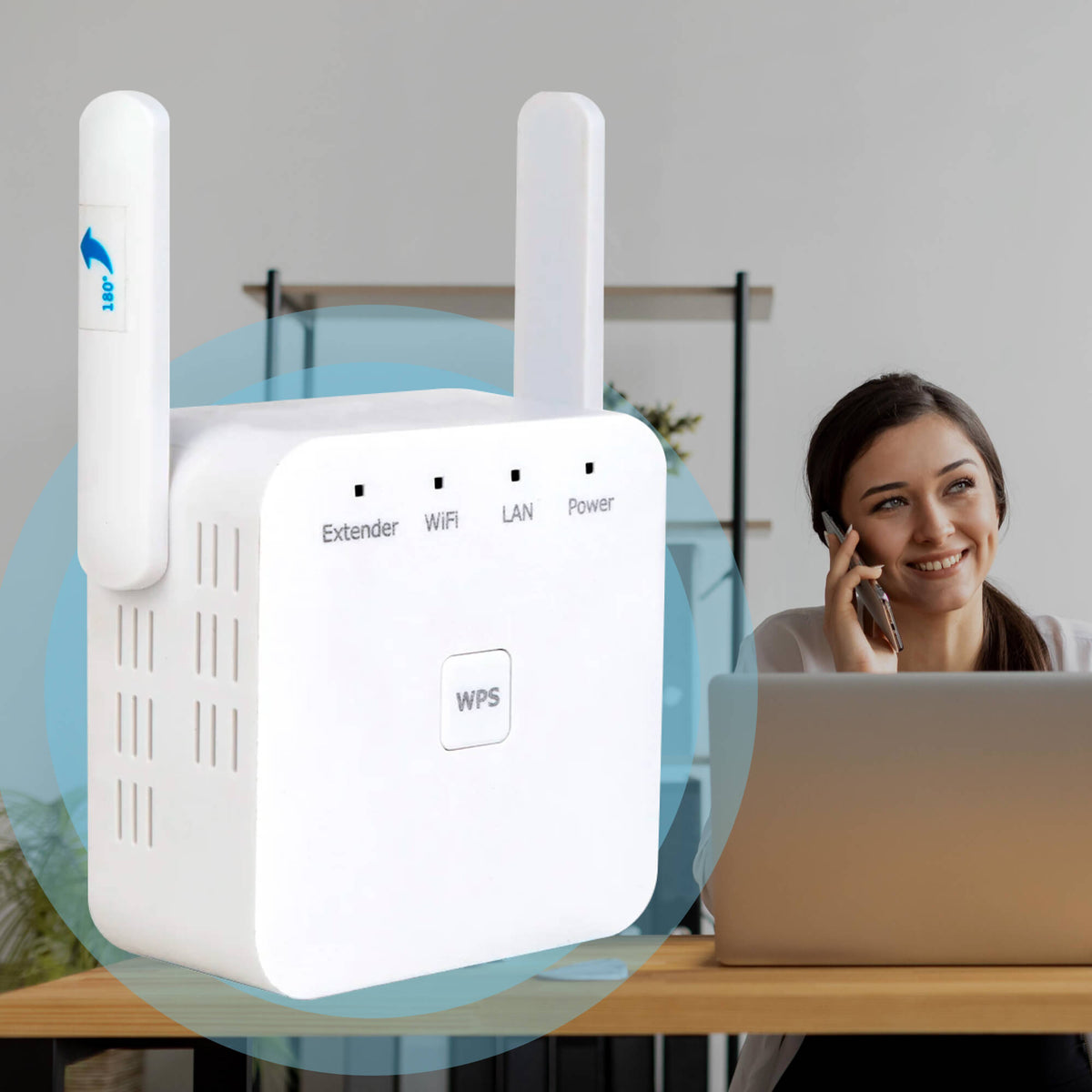 Dual Band WiFi Range Extender Compact Wireless Signal Booster