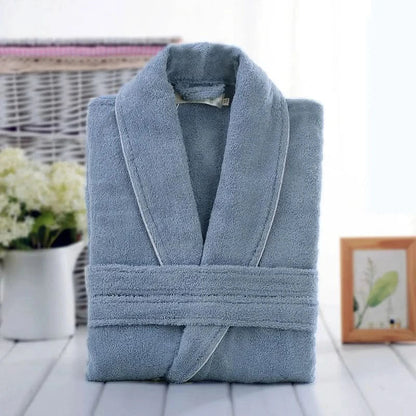 Unisex Cotton Bathrobe with Soft Terry Texture for Comfort | ribuella