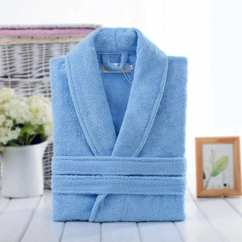 Unisex Cotton Bathrobe with Soft Terry Texture for Comfort | ribuella