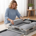 Set di 6 cubi da viaggio a compressione impilabili, organizzatori per valigia