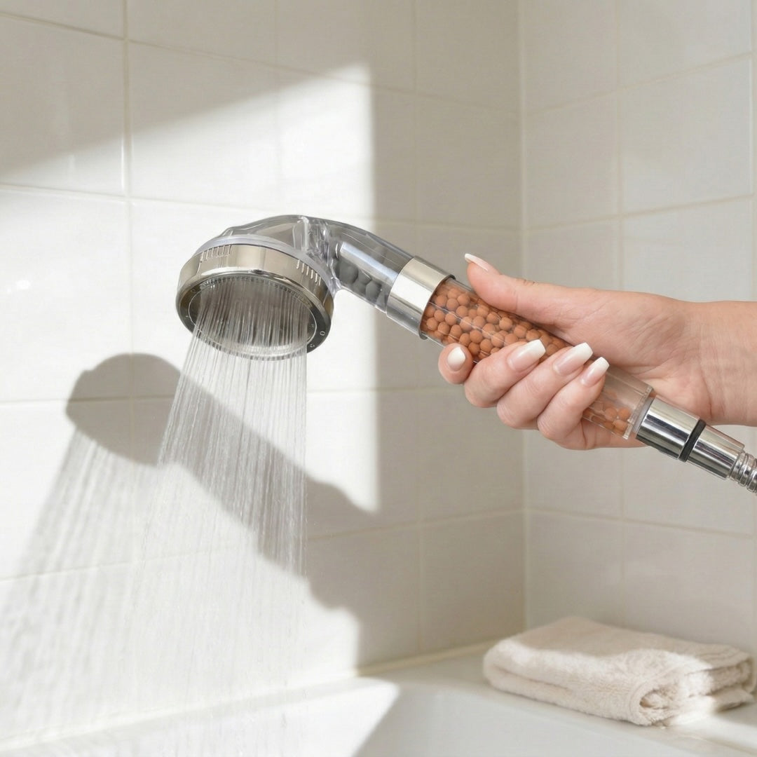Filtered Rain Shower Head with Adjustable Multi-Mode Spray and High Pressure Water Softening Technology | ribuella