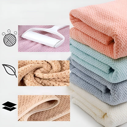 Textured Pattern Microfiber Towel Set – 6 Pieces | ribuella
