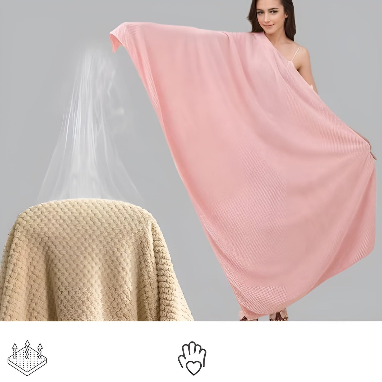 Textured Pattern Microfiber Towel Set – 6 Pieces | ribuella
