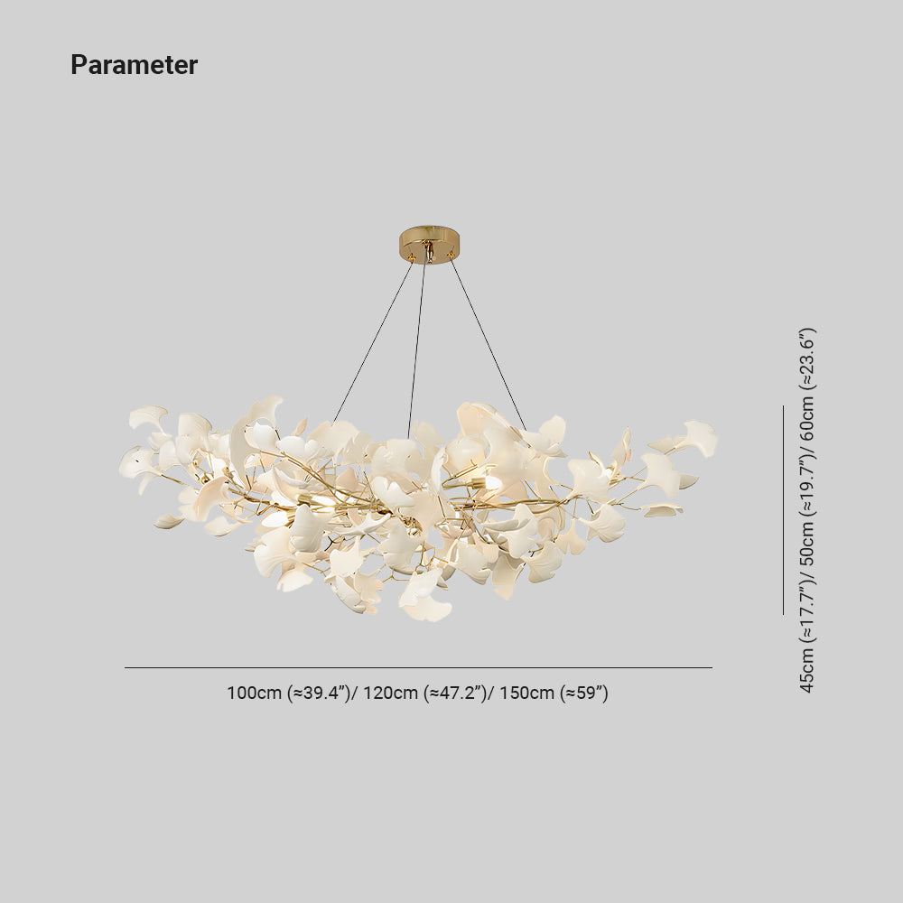 Metr Luxury Ceramics U-Arc Sculptural Chandelier, Modern Design