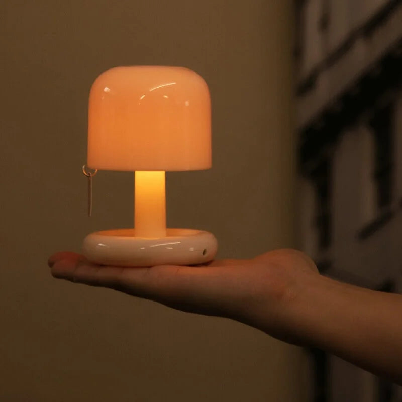 Przenośna bezprzewodowa lampa stołowa - kompaktowe nastrojowe światło