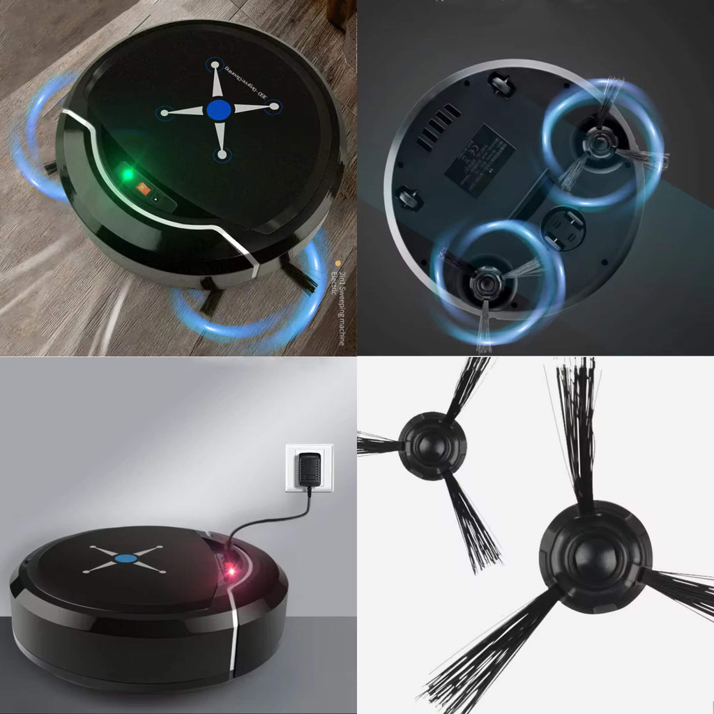 Automatischer Saug- und Wischroboter mit Sensoren für mehrere Oberflächen und USB-Ladestation