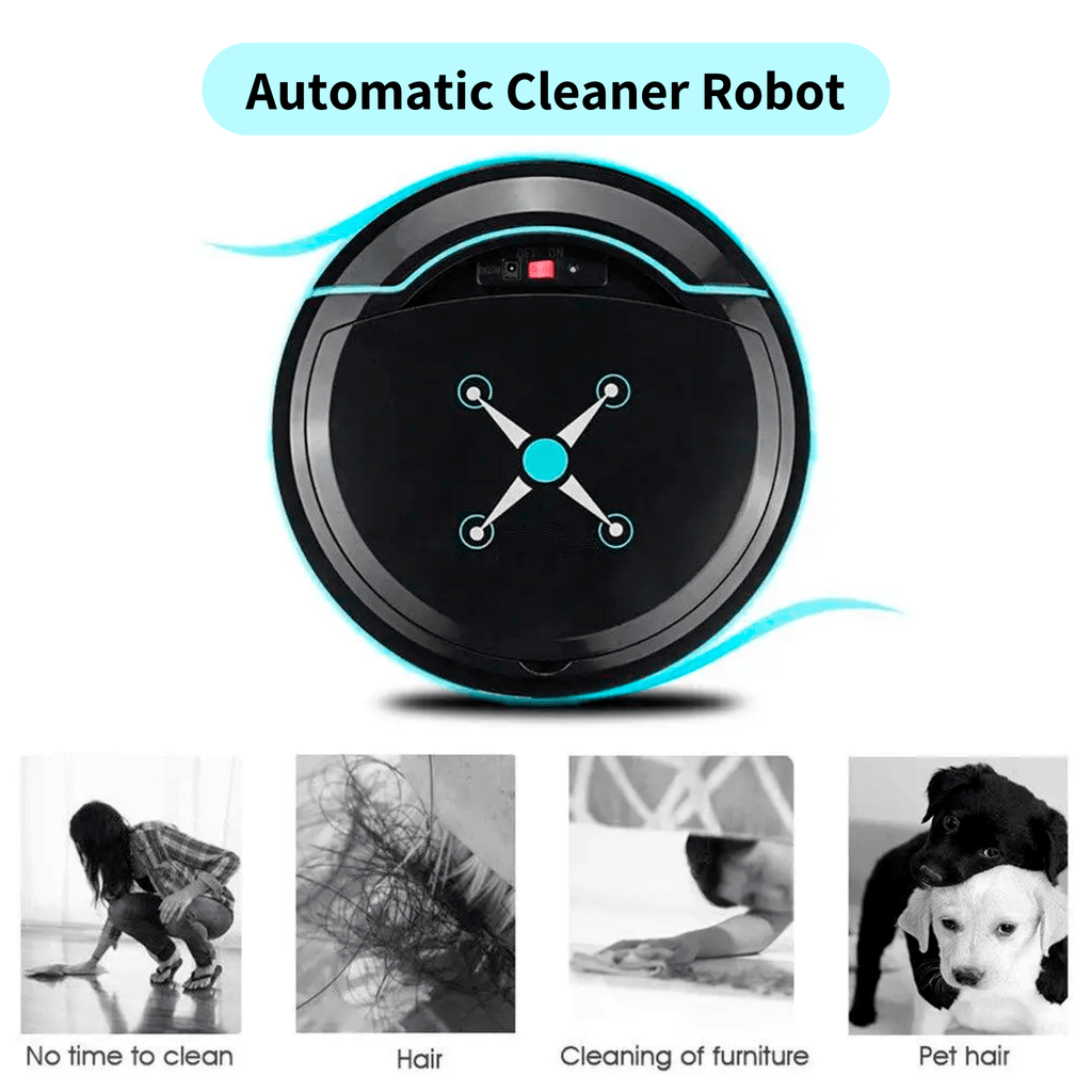 Automatischer Saug- und Wischroboter mit Sensoren für mehrere Oberflächen und USB-Ladestation