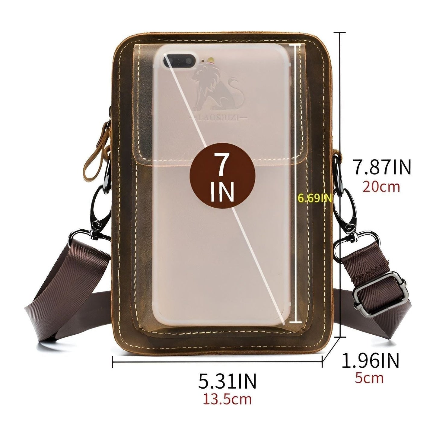 Urban Explorer Men's Leather Crossbody Bag with Pockets | ribuella