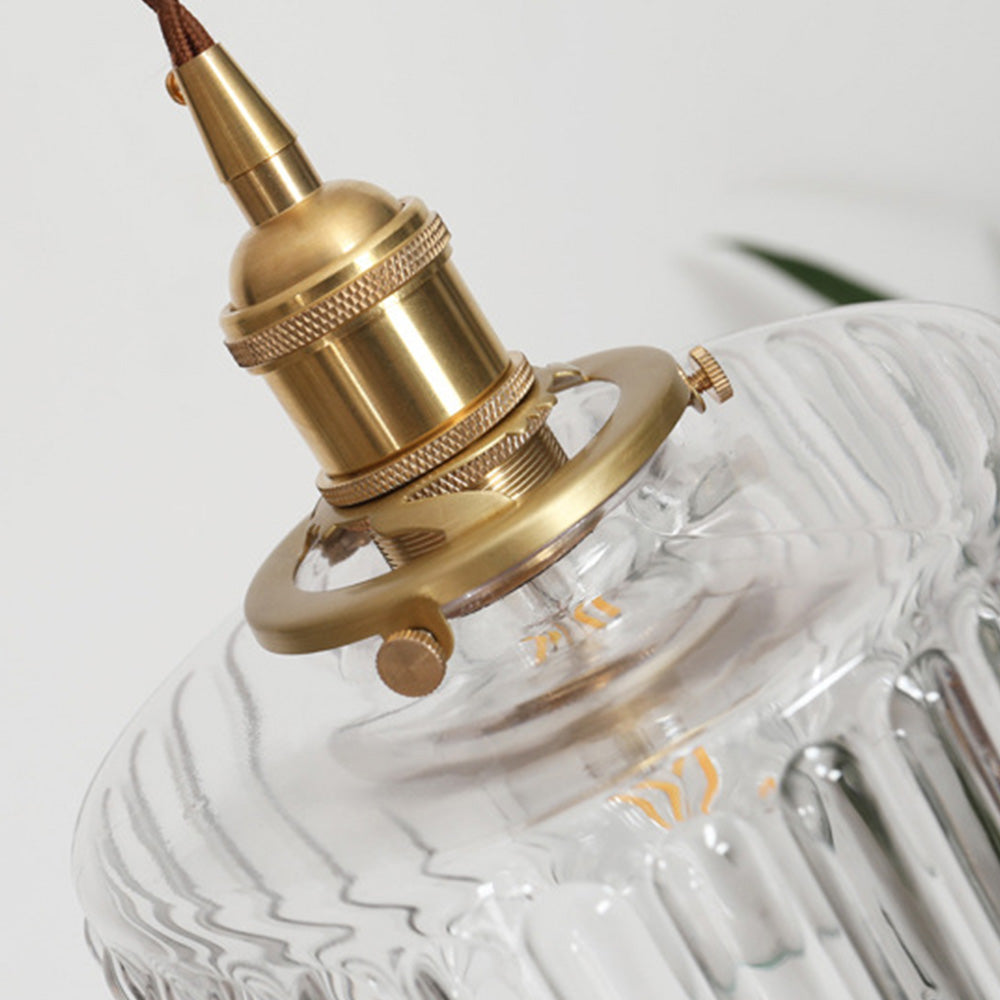 Regulowana lampa wisząca Marcelli z kryształowego szkła, w stylu vintage i cylindrycznym kształcie