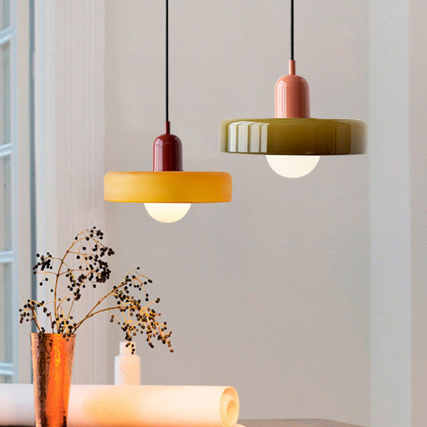 Moderne gekleurde plafondhanglamp, artistieke hanglamp