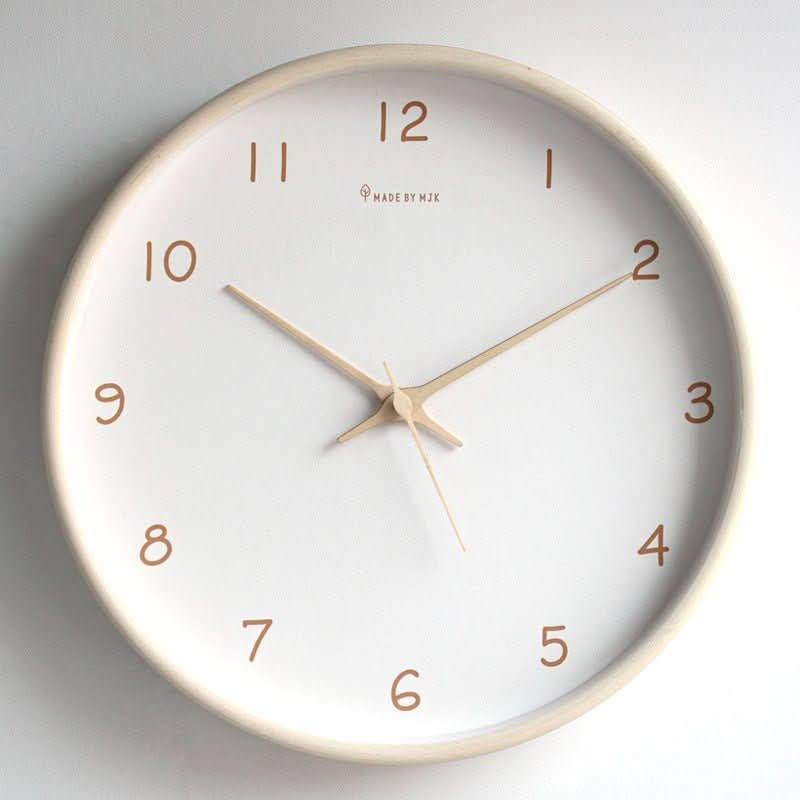 Serenewood 25 cm Wooden Wall Clock Quiet Battery Operated