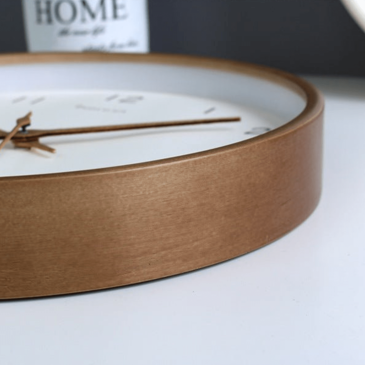 Serenewood 25 cm Holzwanduhr, leiser Batteriebetrieb