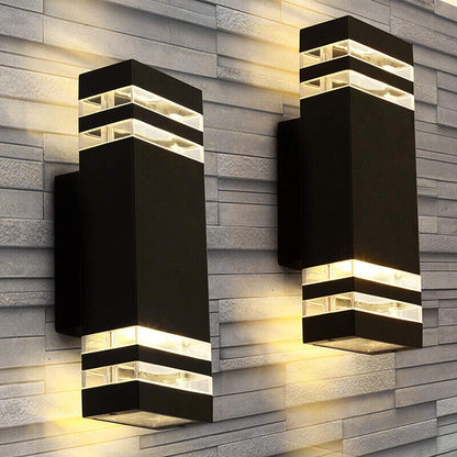 Stylish Outdoor Dual-Glow Wall Light in Durable Aluminum | ribuella