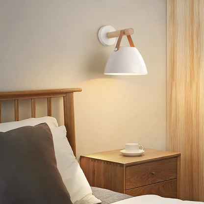 Stylish Indoor Cone Wall Light with Leather Strap | ribuella