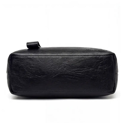 Three-Compartment Shoulder Bag – Soft Faux Leather, Available in Four Colors | ribuella