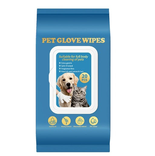 Gentle Pet Cleaning Gloves Quick Dirt And Odour Removal