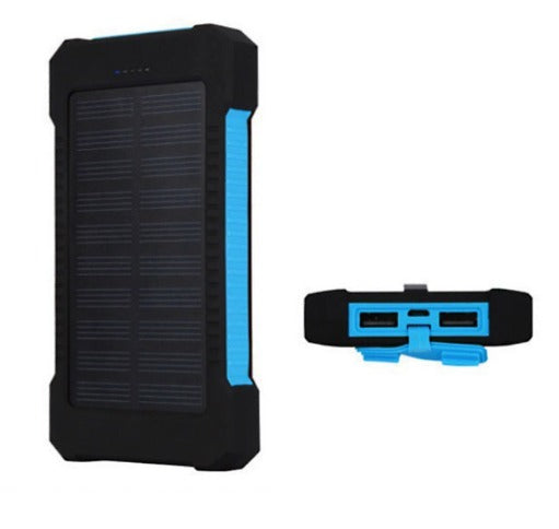 Power bank solare da 20000mAh ad alta capacità, caricabatterie portatile con doppia porta USB