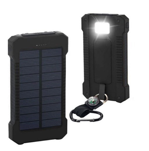 Power bank solare da 20000mAh ad alta capacità, caricabatterie portatile con doppia porta USB