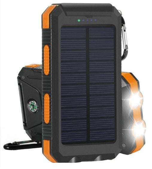 Power bank solare da 20000mAh ad alta capacità, caricabatterie portatile con doppia porta USB