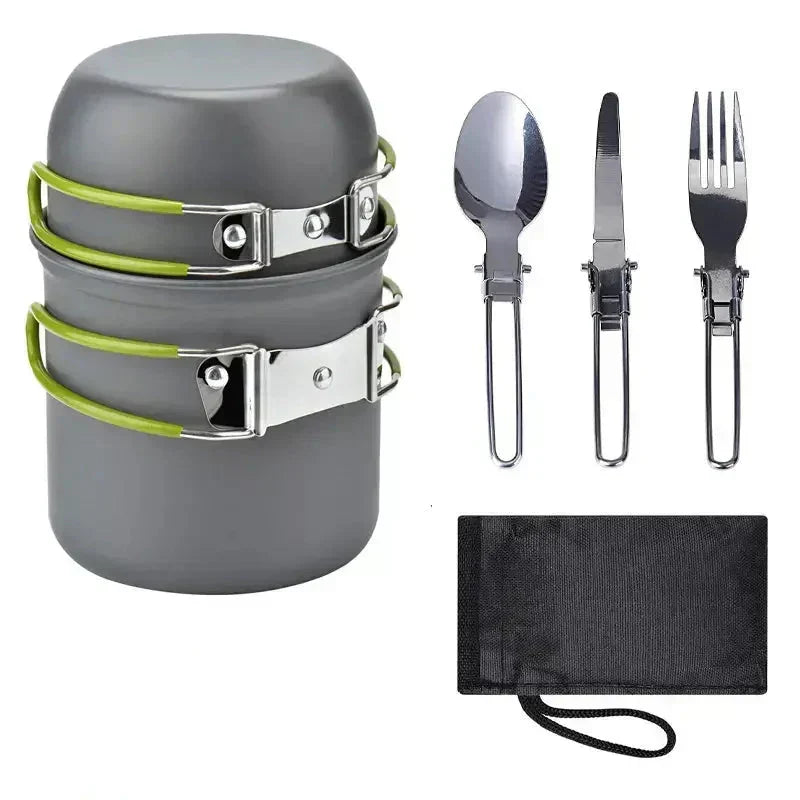 TrailMate – Compact Camping Cookware Set with Folding Utensils | ribuella