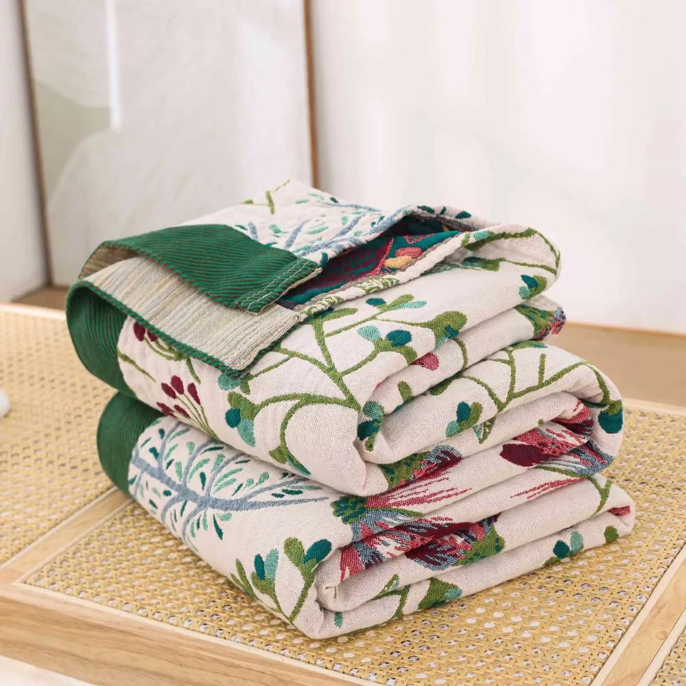 Wildflower Whisper Blanket — Soft Four-Layer Throw Design