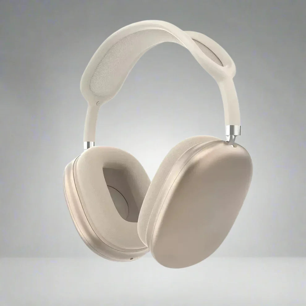 سماعات رأس لاسلكية تعمل بتقنية Bluetooth وتغطي الأذنين، بتصميم قابل للطي وعمر بطارية طويل