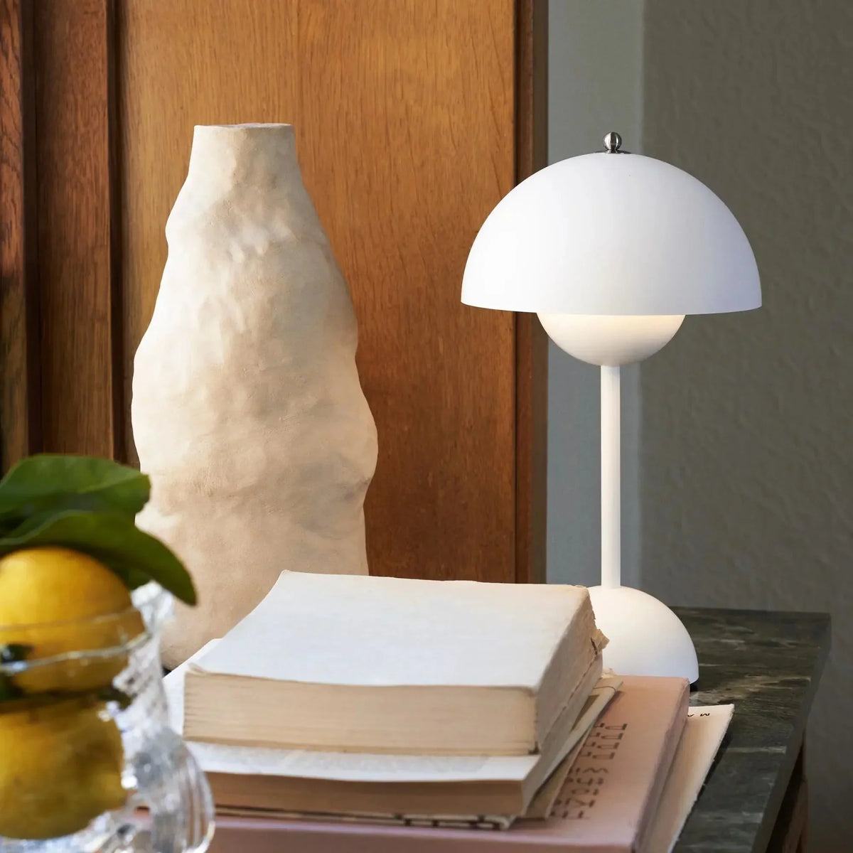 Stolní lampa v retro stylu – bezdrátová se 3 nastavitelnými úrovněmi jasu | ribuella