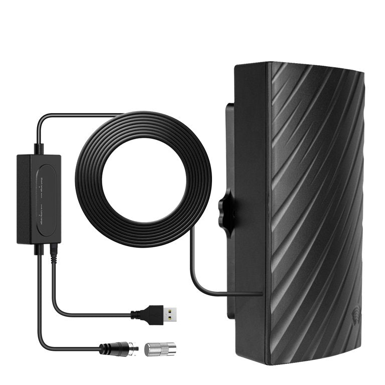 Antenne TV numérique intérieure amplifiée, longue portée, compatible HD et 4K