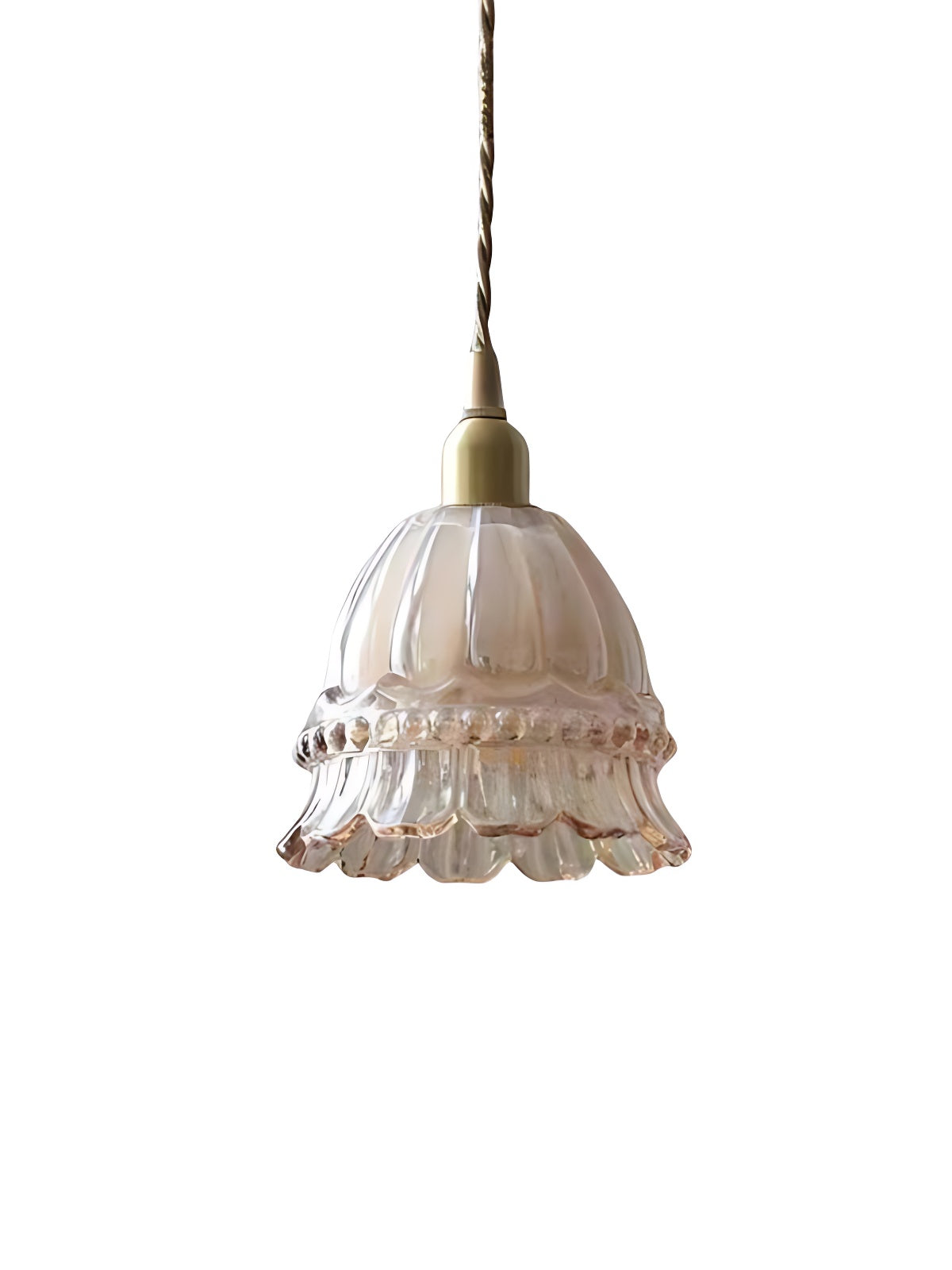 Glass Jellyfish Pendant Light M38, French Pastoral, Compact