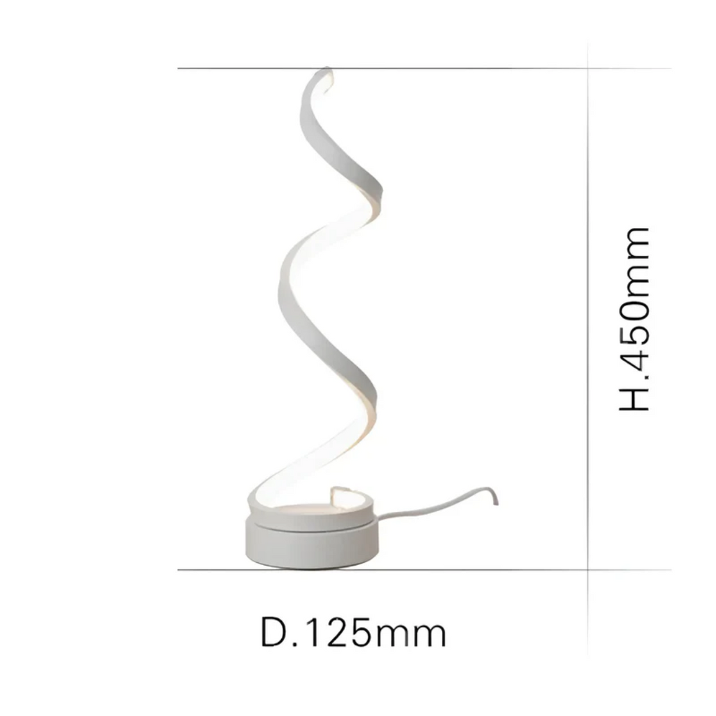 Lampada da scrivania a LED a spirale con regolazione dell'intensità - Design moderno da 19W | ribuella
