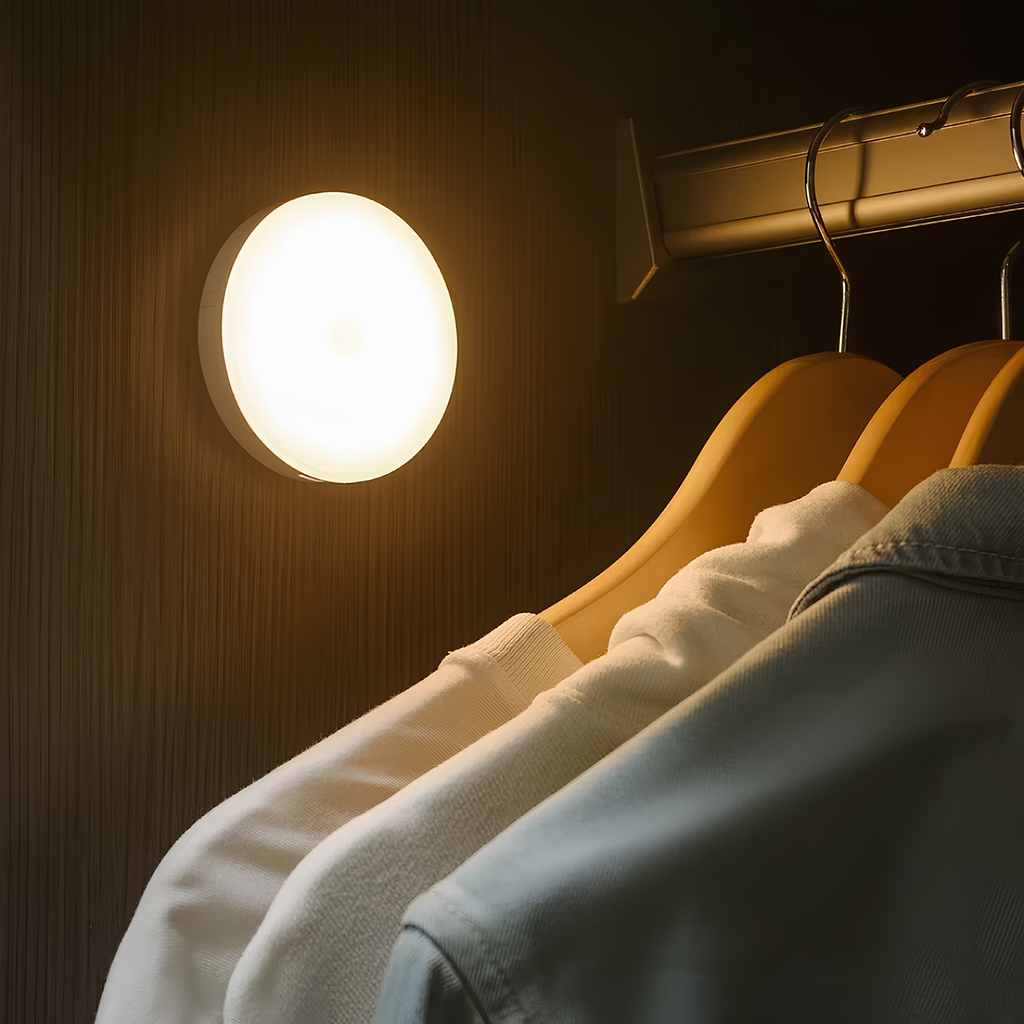 Luce con rilevamento automatico del movimento, design compatto e installazione rapida