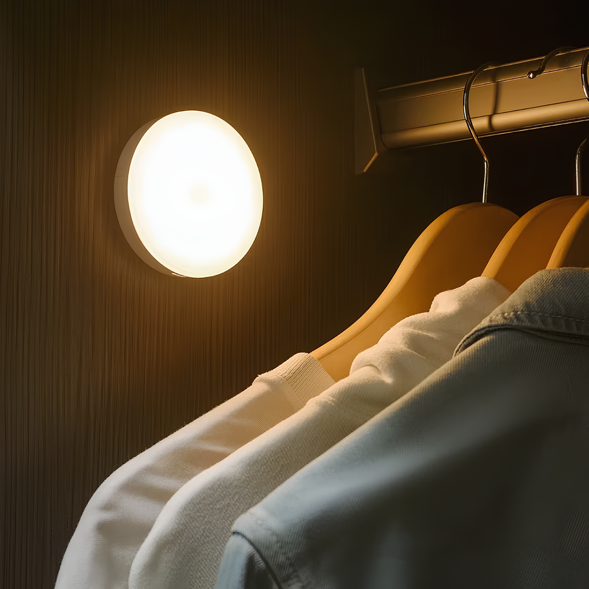 Luce con rilevamento automatico del movimento, design compatto e installazione rapida