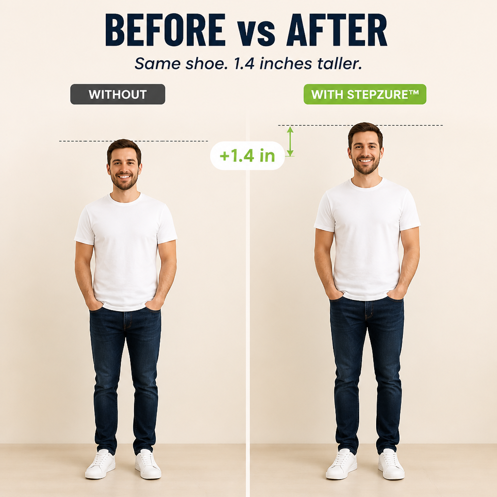 StepZure - زد طولك 1.4 بوصة مع أي حذاء تملكه بالفعل | ريبيويلا