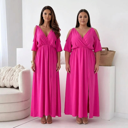 SerenAura V-Neck Dress | Own Every Room with Bold, Effortless Confidence | ribuella
