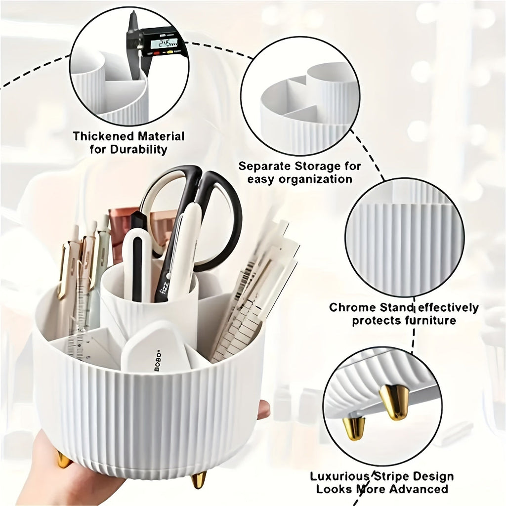 RevolveStyle - 360° Rotating Makeup Organizer with 5 Compartments | ribuella