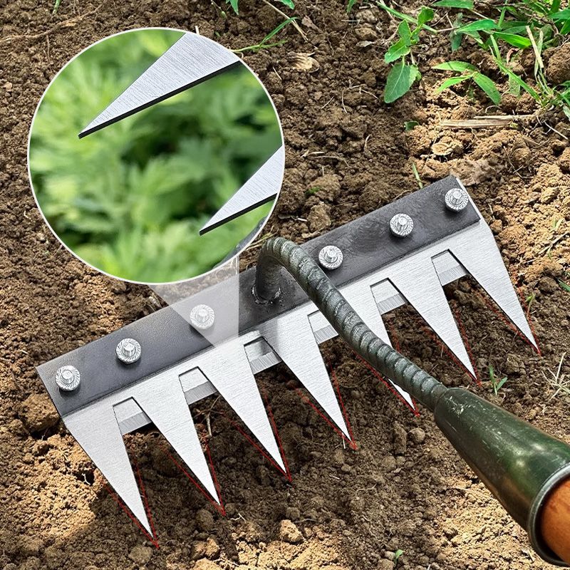 TerraEdge Carbon Steel Weed Rake | Effortless Power That Protects and Revives Your Garden | ribuella