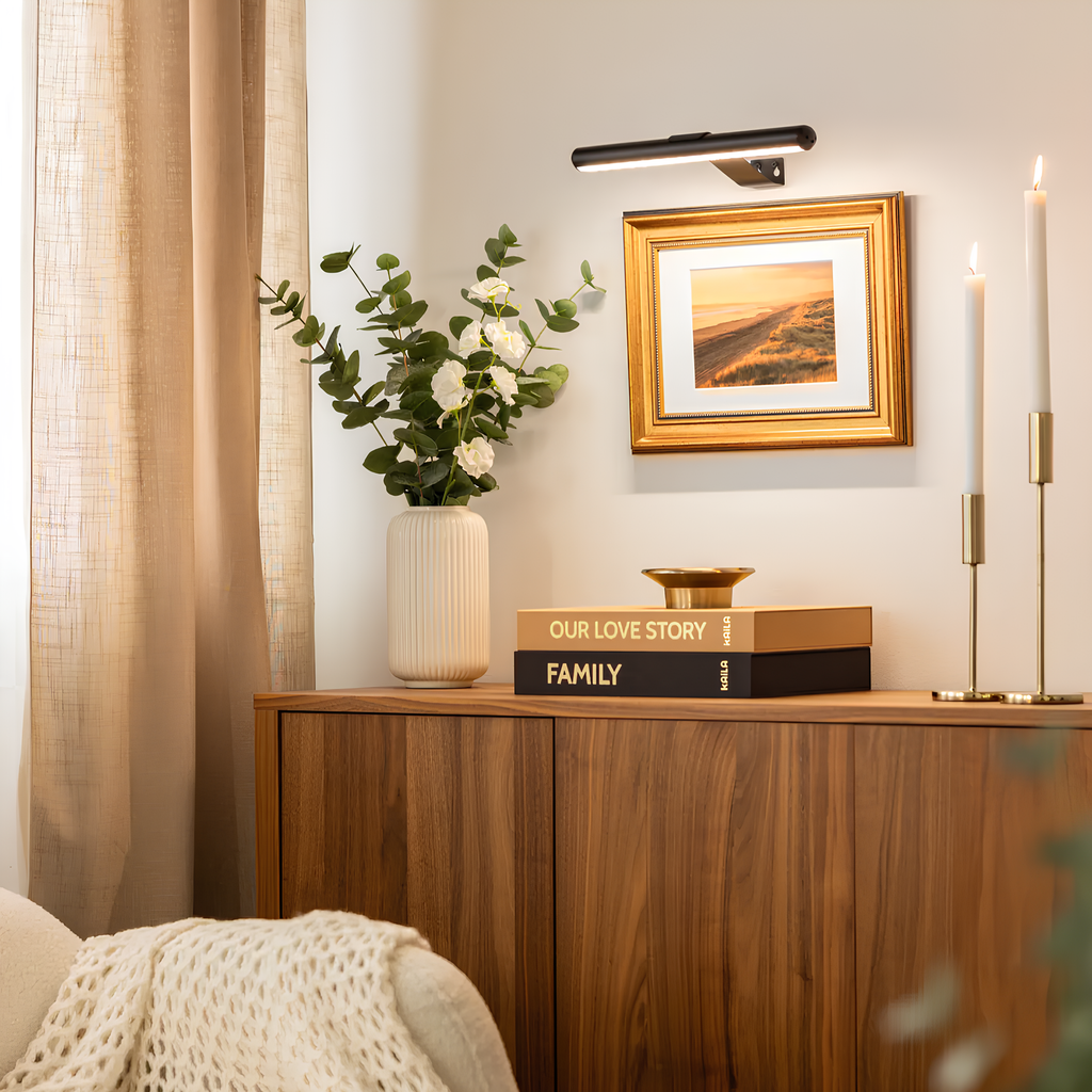Cordless Rechargeable Picture Light Remote Brightness And Color Control