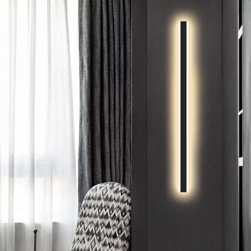 Vynn Linear Outdoor Wall Lamp, Matte Black Garden Light