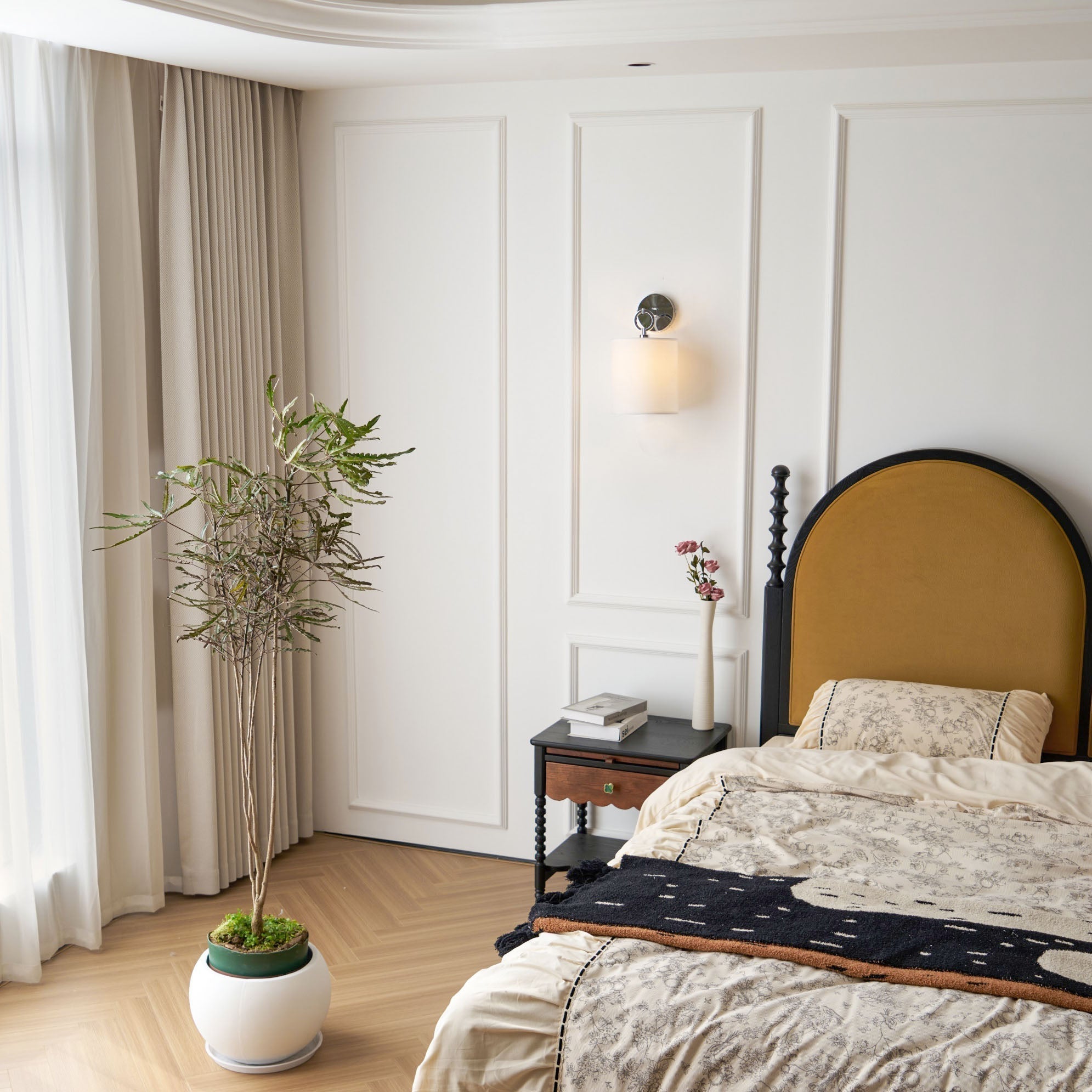 Full Circle Wall Sconce, Sculptural Ring Shade, Soft Ambient Lighting
