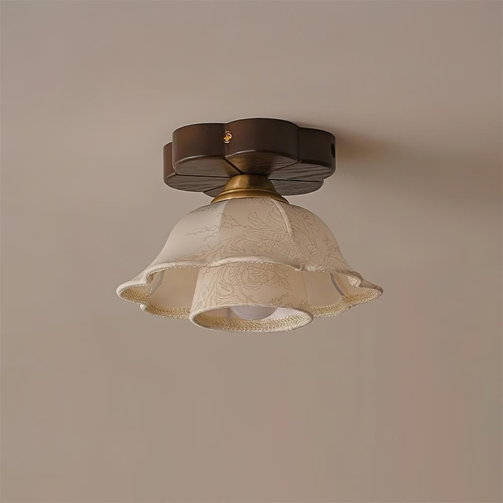 Garcia Flower Ceiling Light, Scalloped Floral Design, Soft Ambient Glow