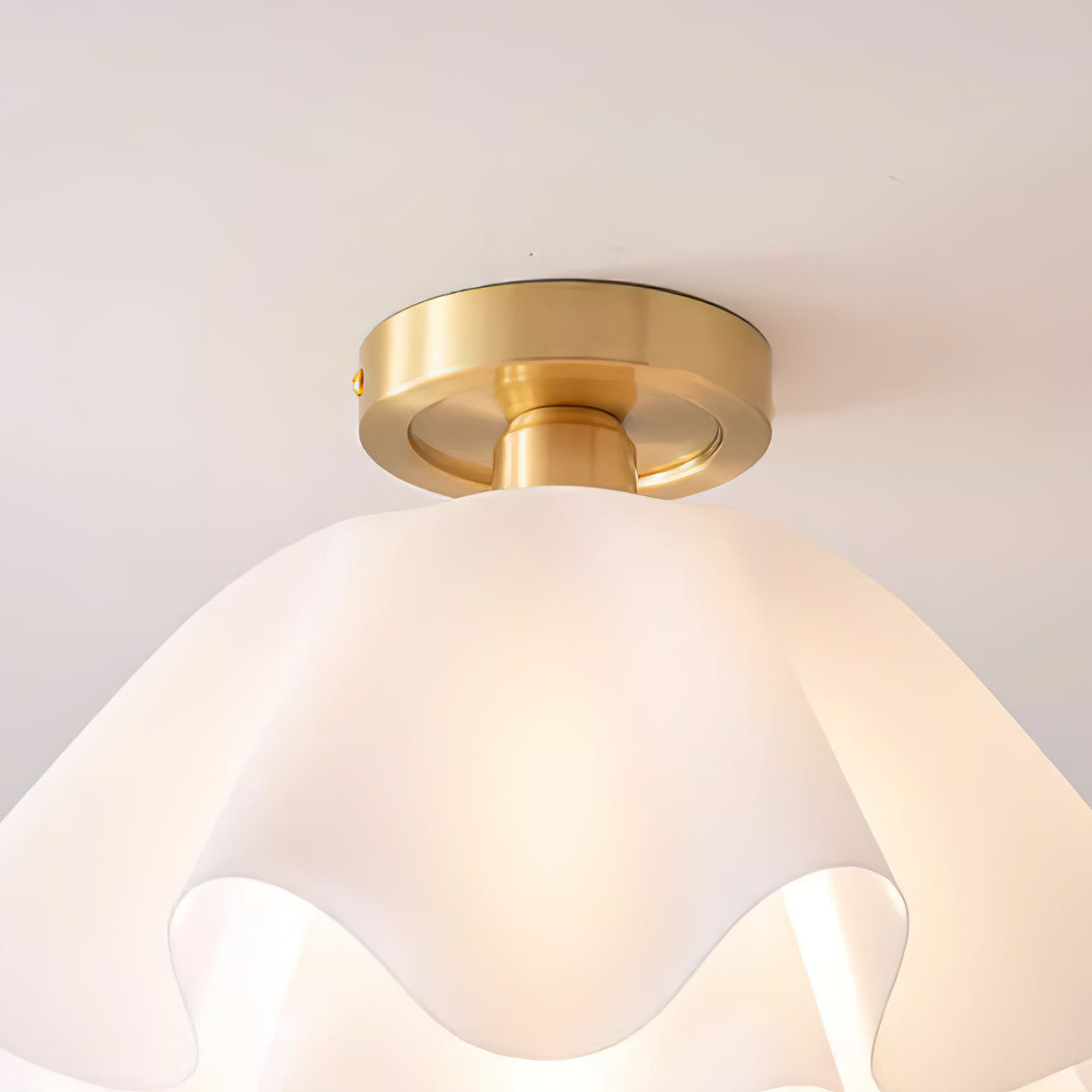 Gailon Contemporary Pleated Drum Ceiling Light Fixture